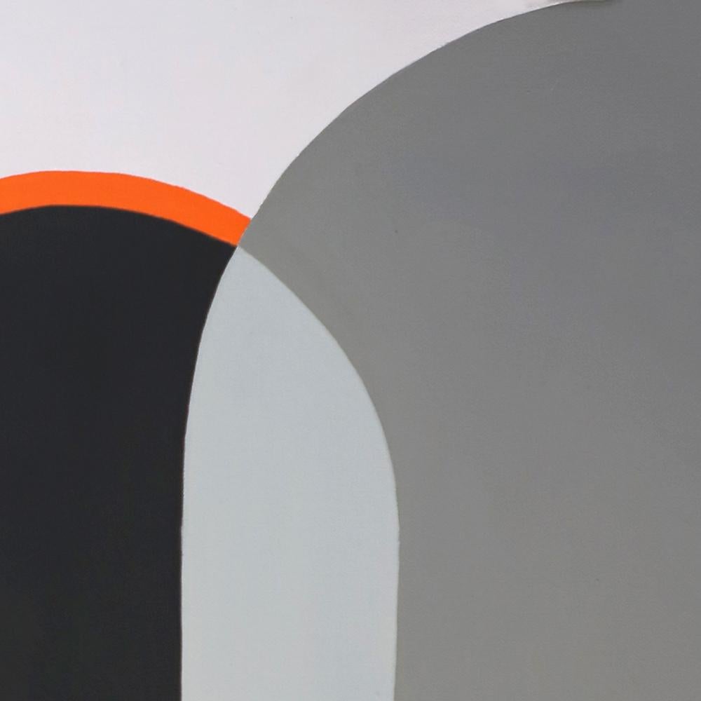 Dans mon dos (In My Back), Gray Shades Contemporary Abstract Acrylic Painting For Sale 8