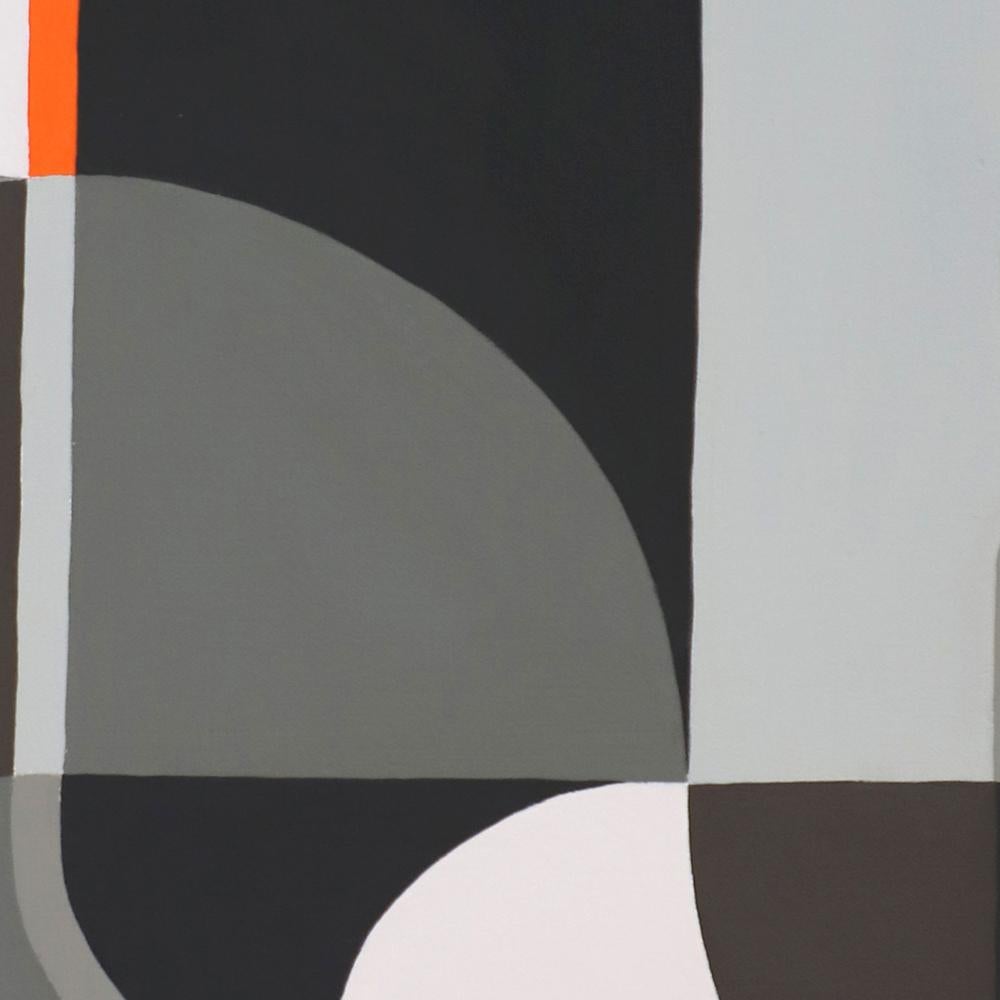 Dans mon dos (In My Back), Gray Shades Contemporary Abstract Acrylic Painting For Sale 12