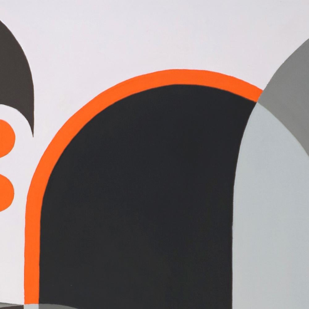 Dans mon dos (In My Back), Gray Shades Contemporary Abstract Acrylic Painting For Sale 13