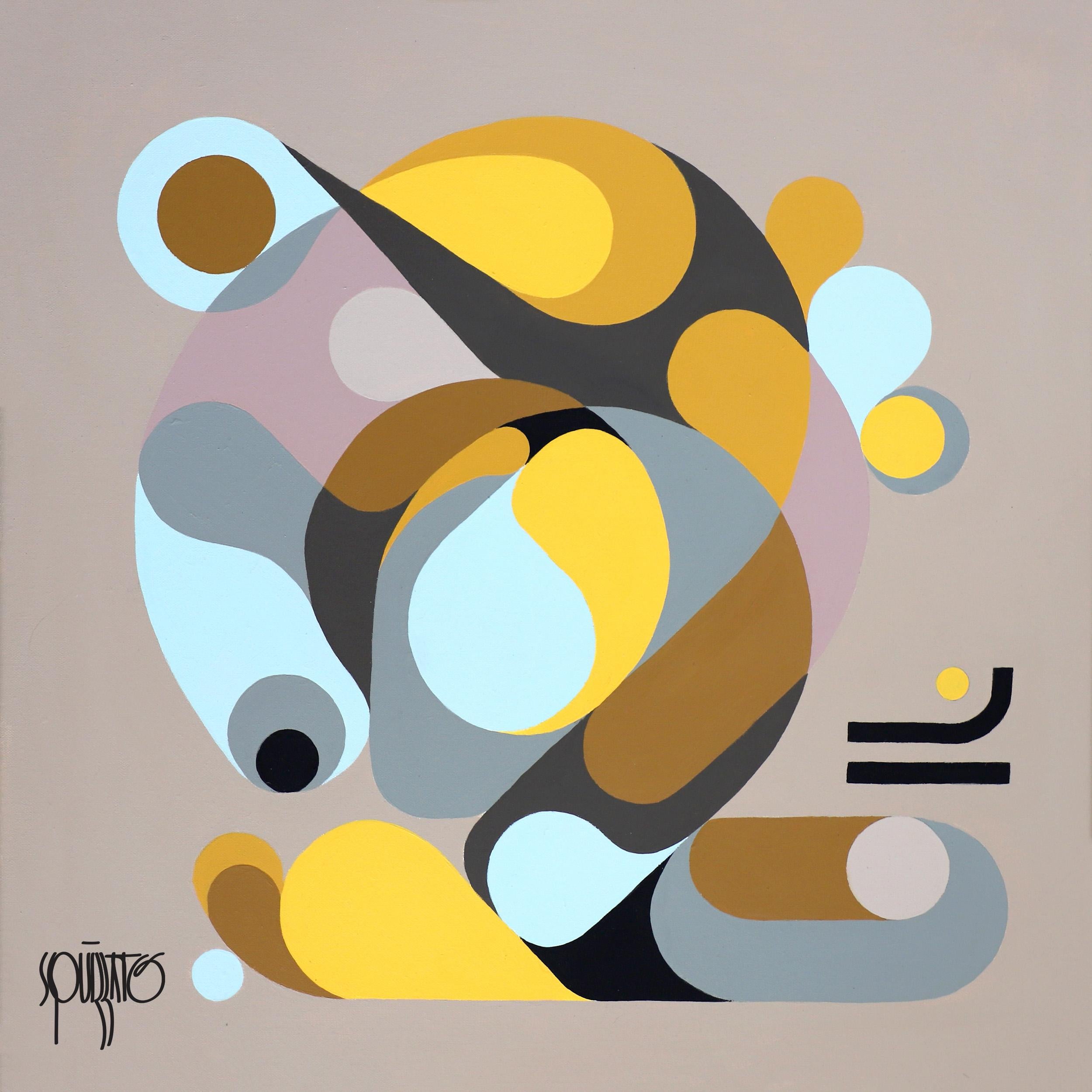 Dans sa coquille (In Its Shell), Contemporary Semi Abstract Acrylic Painting