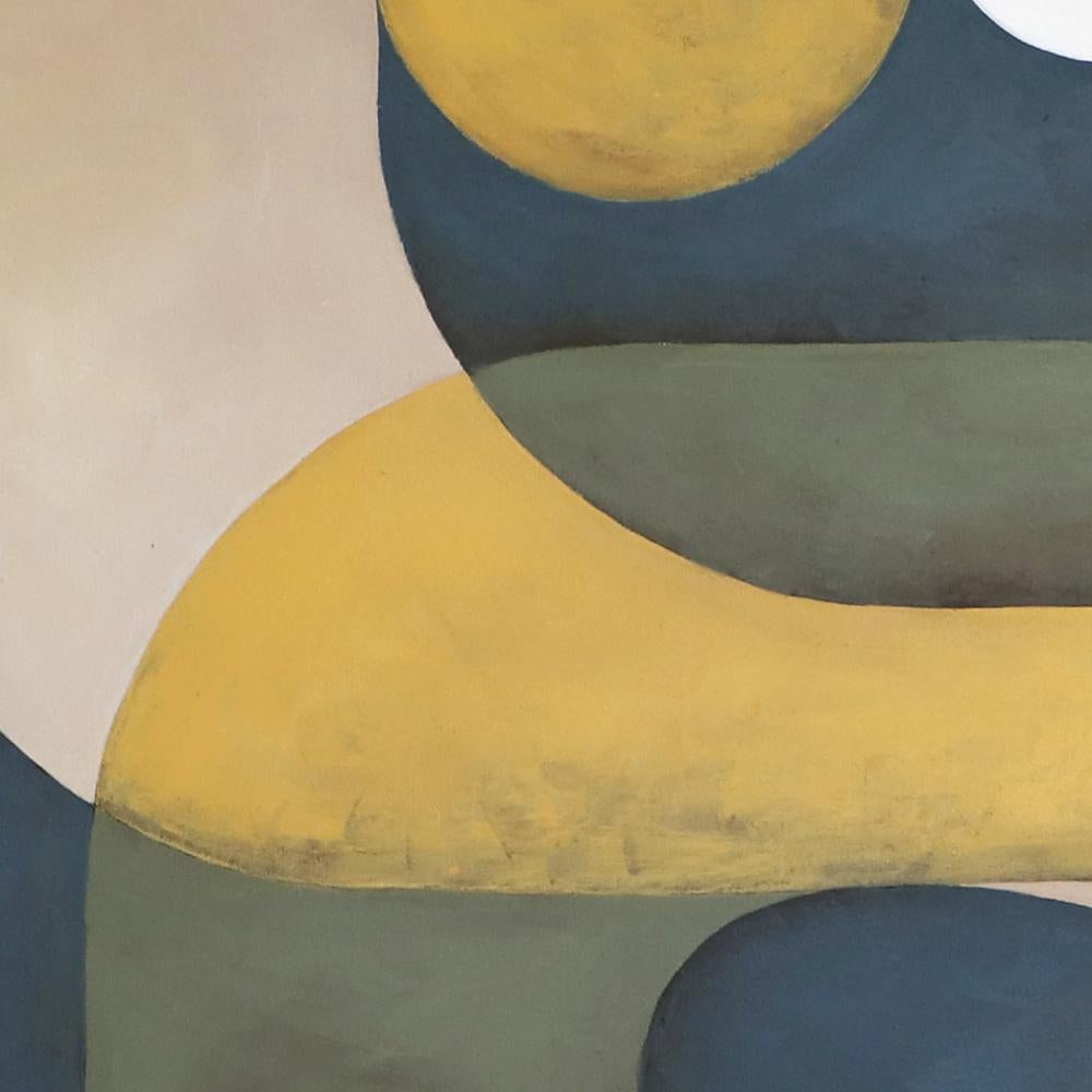 Extreme yoga, Large Geometric Contemporary Abstract Acrylic Painting on Canvas For Sale 7