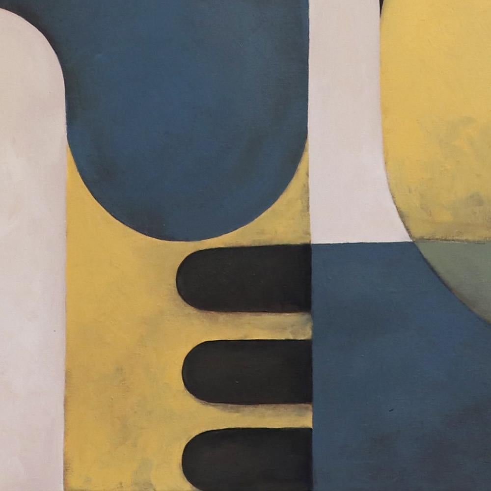 Extreme yoga, Large Geometric Contemporary Abstract Acrylic Painting on Canvas For Sale 8