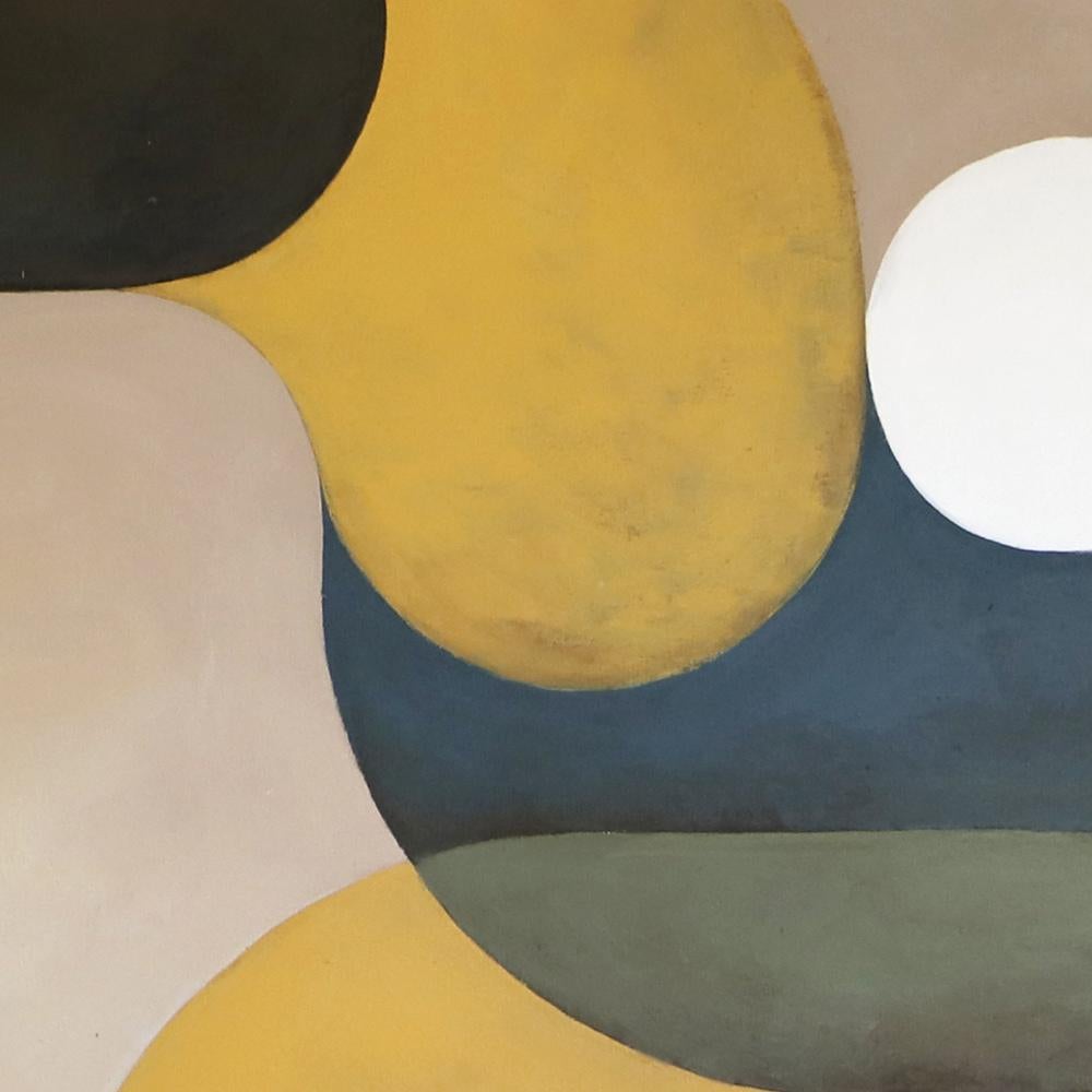 Extreme yoga, Large Geometric Contemporary Abstract Acrylic Painting on Canvas For Sale 1