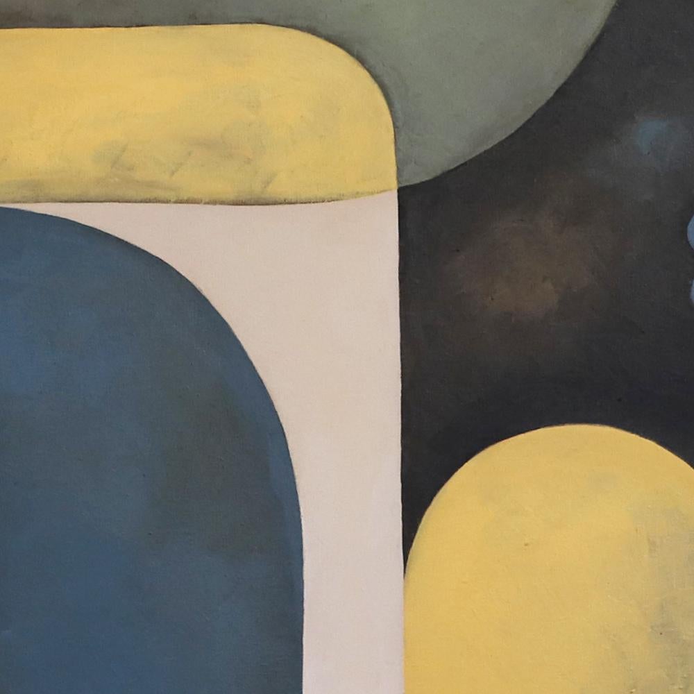 Extreme yoga, Large Geometric Contemporary Abstract Acrylic Painting on Canvas For Sale 2