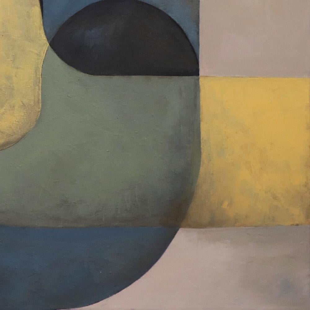 Extreme yoga, Large Geometric Contemporary Abstract Acrylic Painting on Canvas For Sale 3
