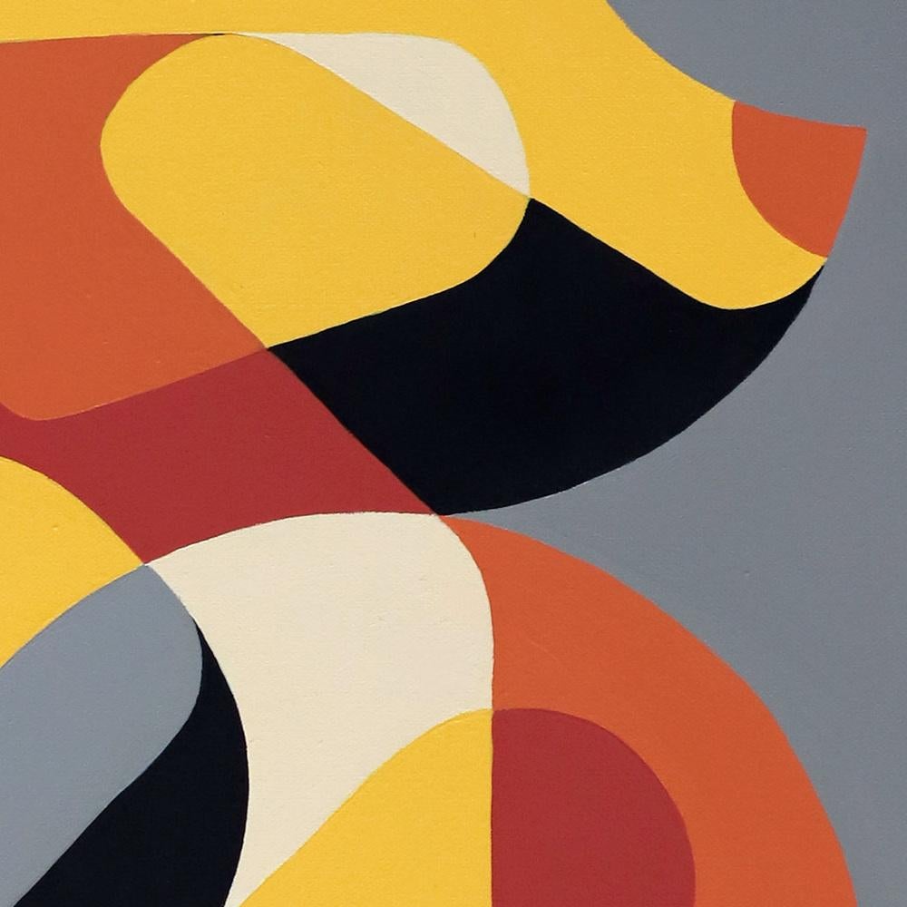 Histoire de courbes (Story of Curves), Geometric Contemporary Abstract Acrylic For Sale 6