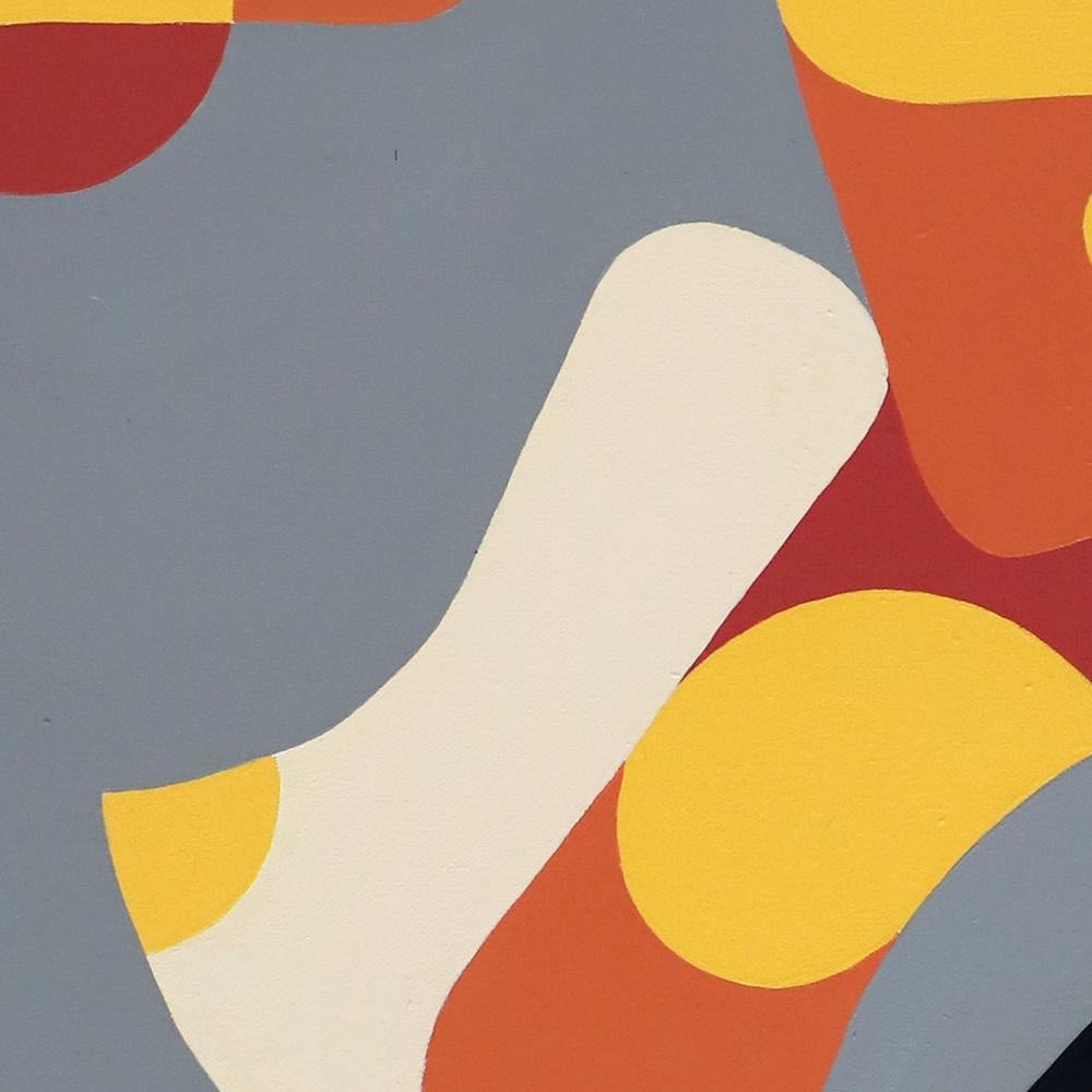 Histoire de courbes (Story of Curves), Geometric Contemporary Abstract Acrylic For Sale 7