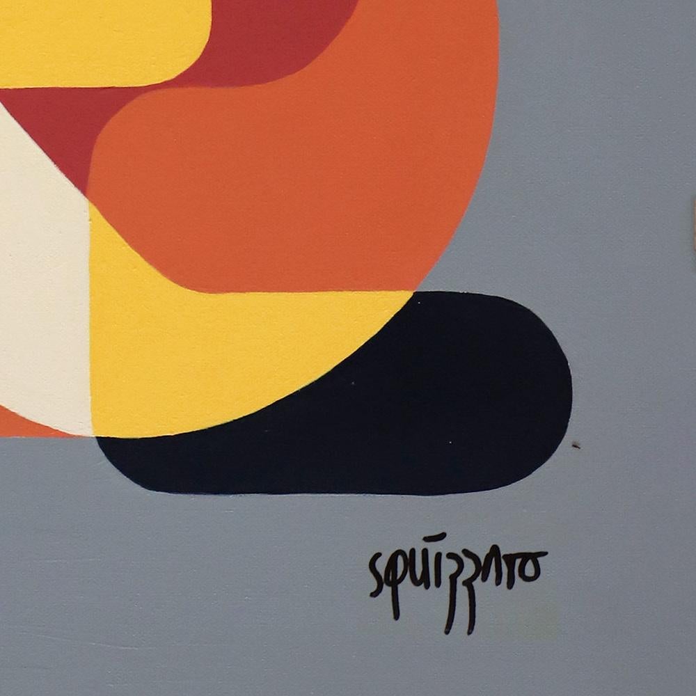 Histoire de courbes (Story of Curves), Geometric Contemporary Abstract Acrylic For Sale 1