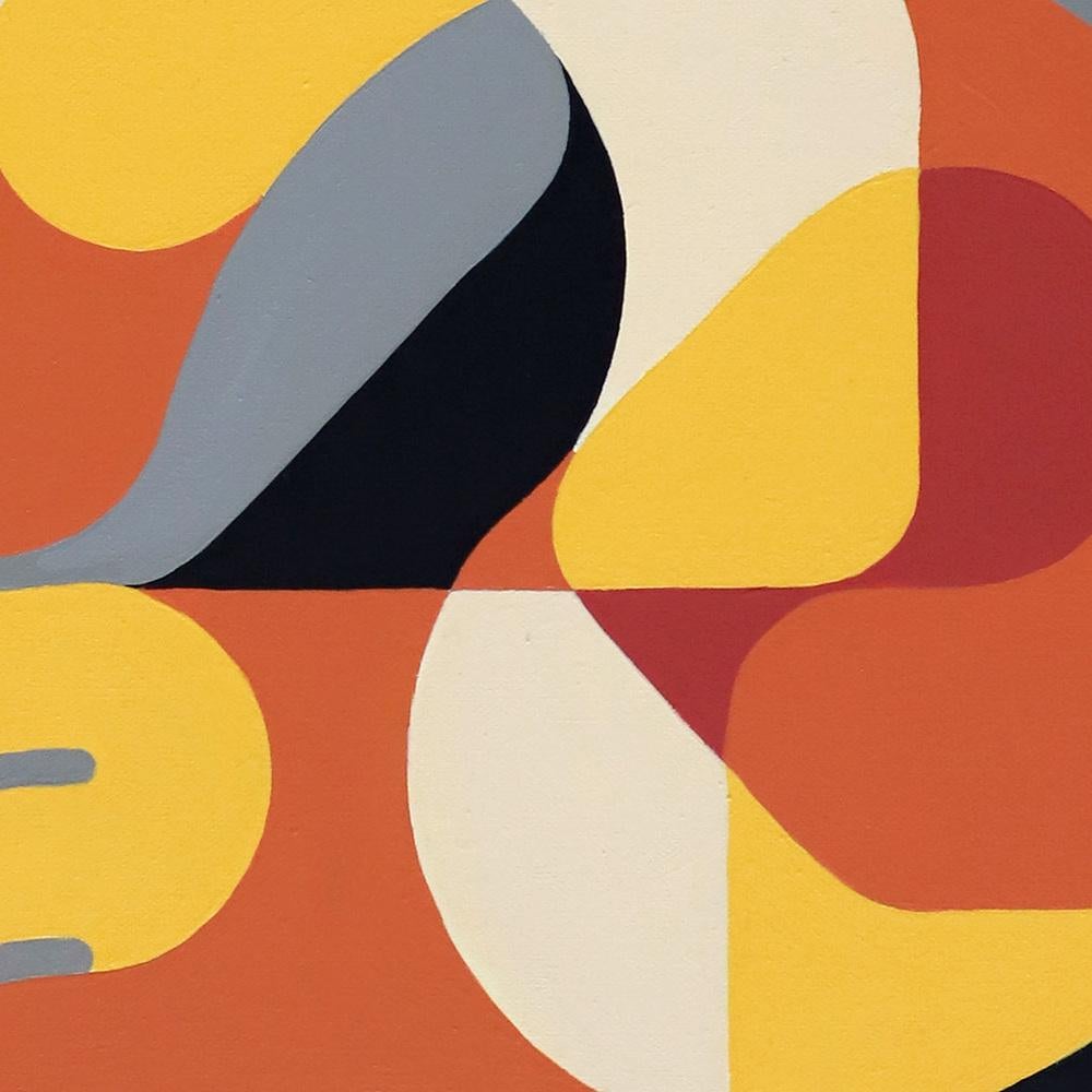 Histoire de courbes (Story of Curves), Geometric Contemporary Abstract Acrylic For Sale 5