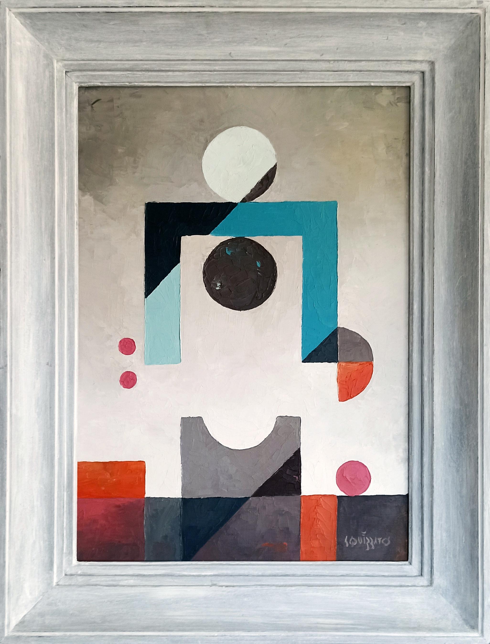 Antony Squizzato Abstract Painting - "My Body and I", Neue Constructivist Abstract Acrylic Painting