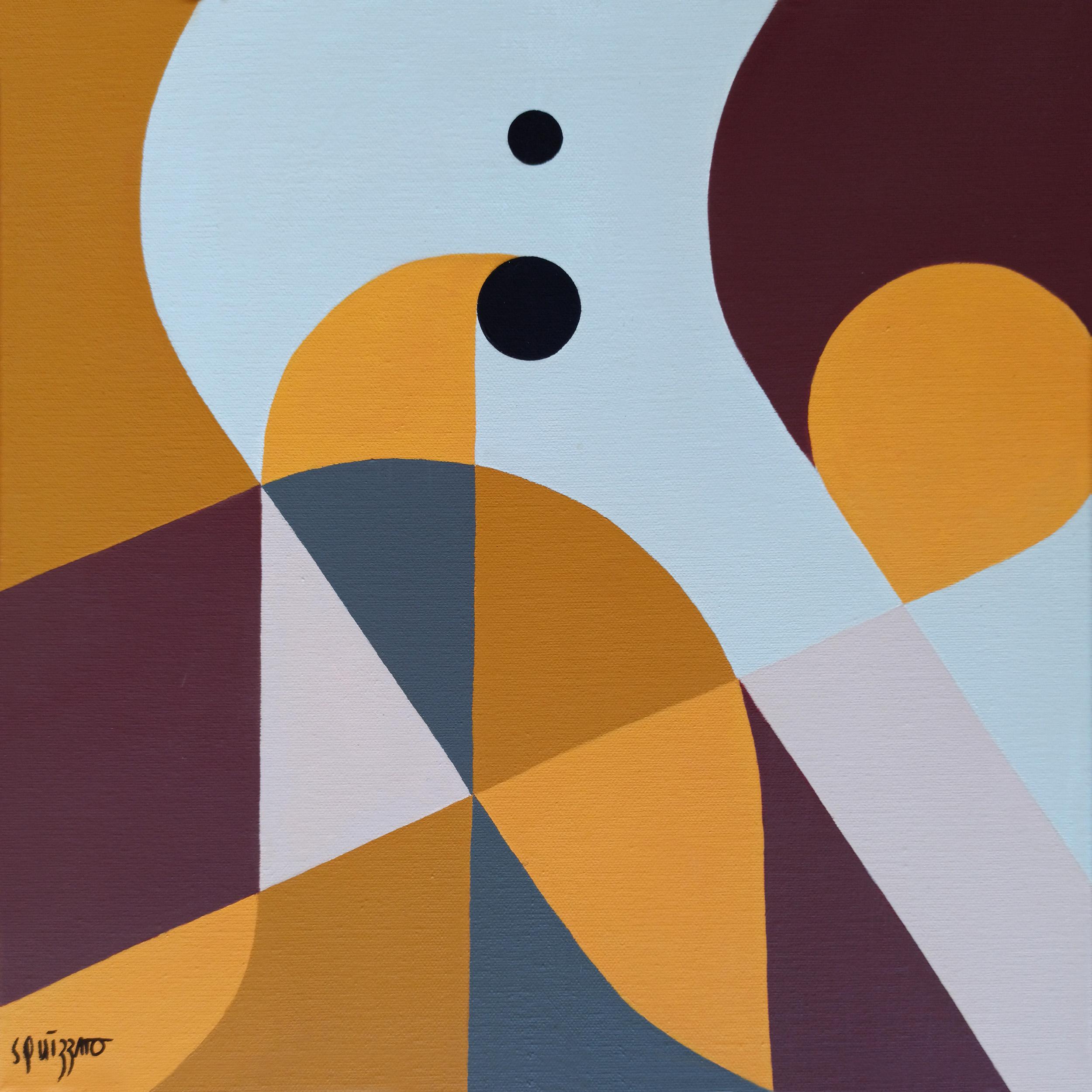 "Salutary Outburst", Neue Constructivist Geometric Abstract Acrylic Painting
