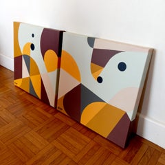 Sursaut salvateur (Rettender Ruck), Contemporary Abstract Acrylic Painting (Zeitgenössische abstrakte Acrylmalerei)
