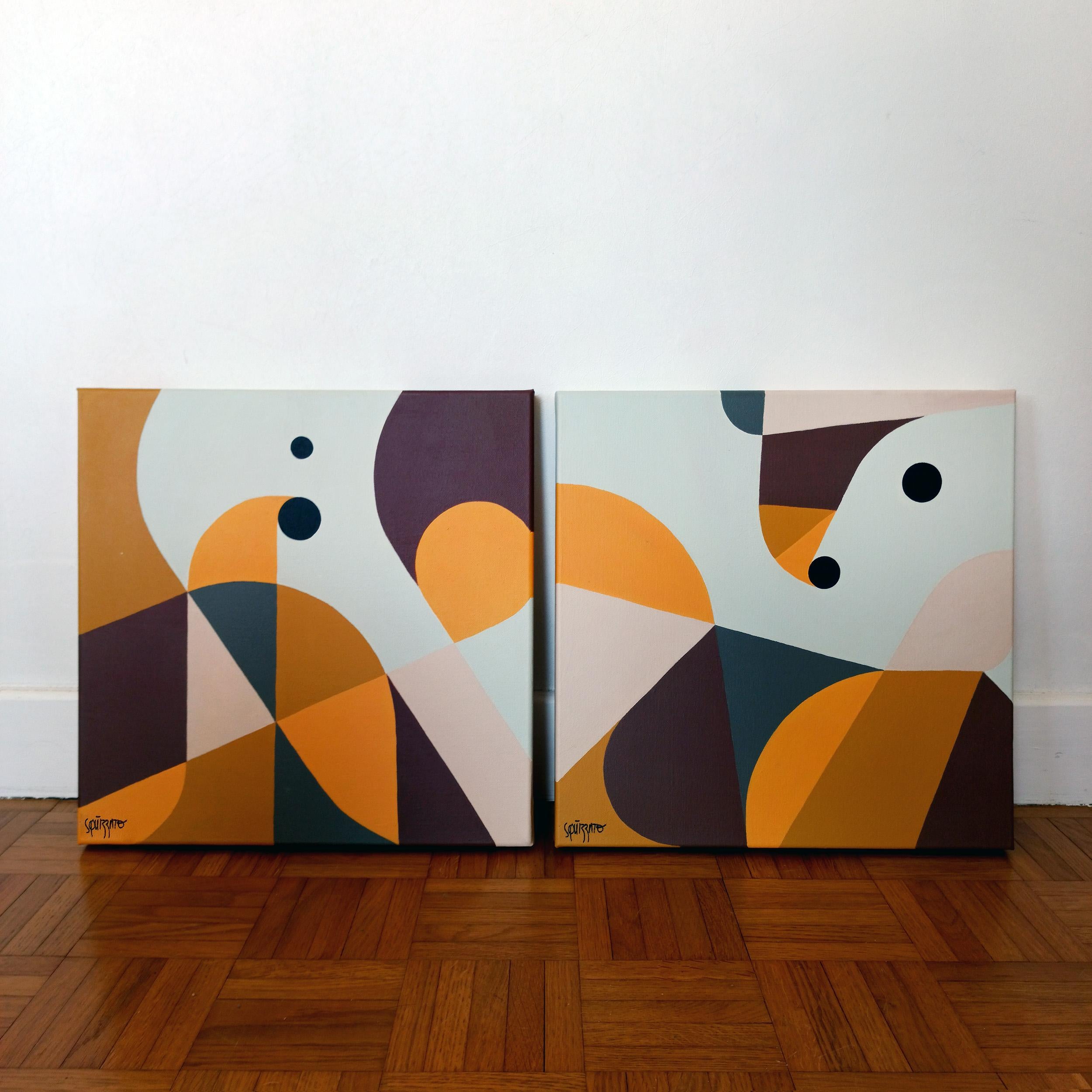 Virgule flottante (Floating Point), Contemporary Abstract Acrylic Painting For Sale 1