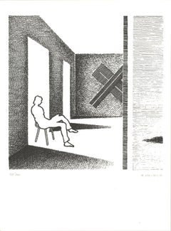 1981 Antoon De Clerck 'Richard Long Mud crosses of Fridericarium' Contemporary B