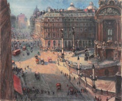 'Paris, View of the Opera House from the Grand Hotel', Large Oil, Chouinard