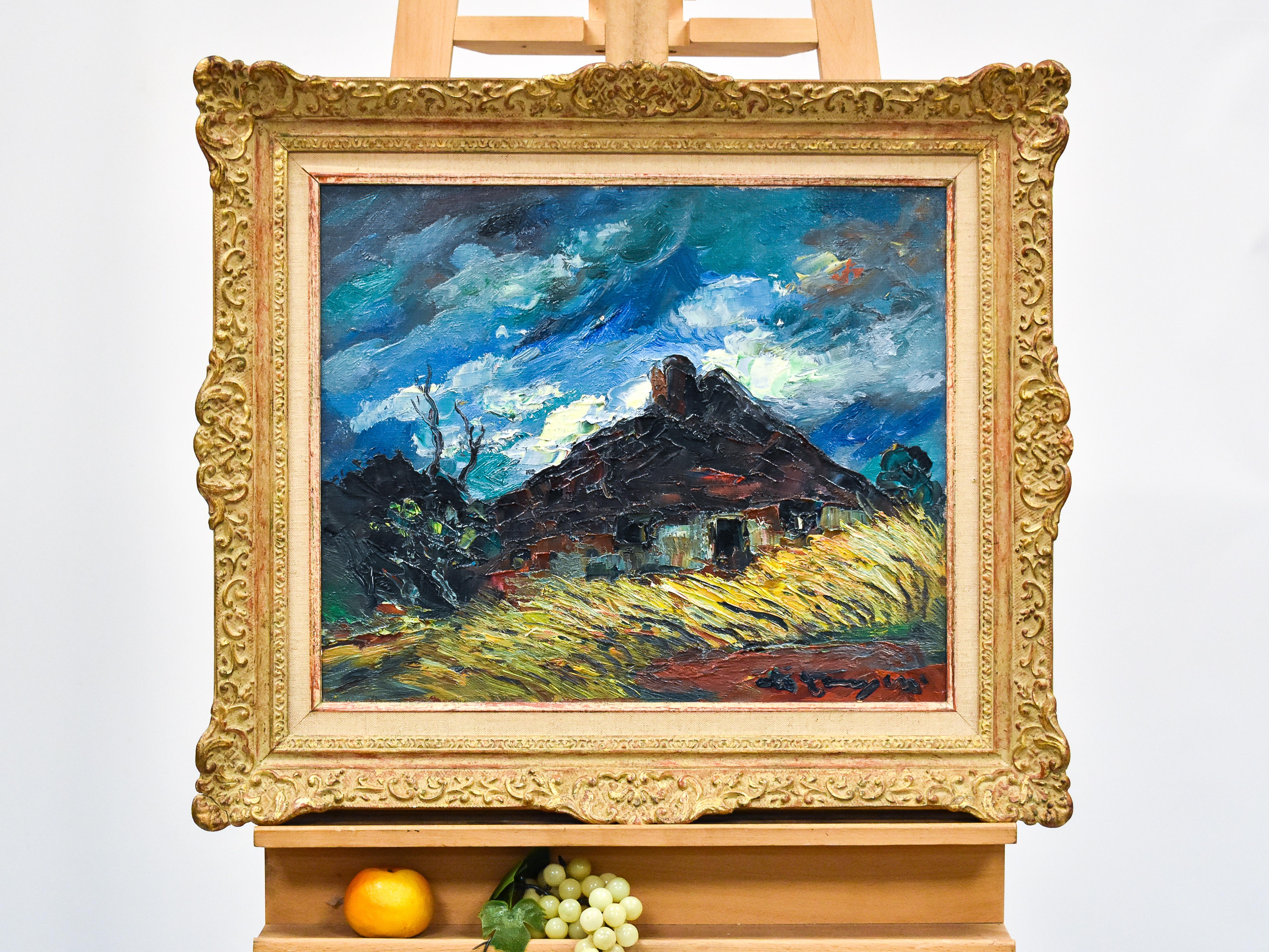 View of the mountain range - Antoon Kruijssen - Oil paint For Sale 1