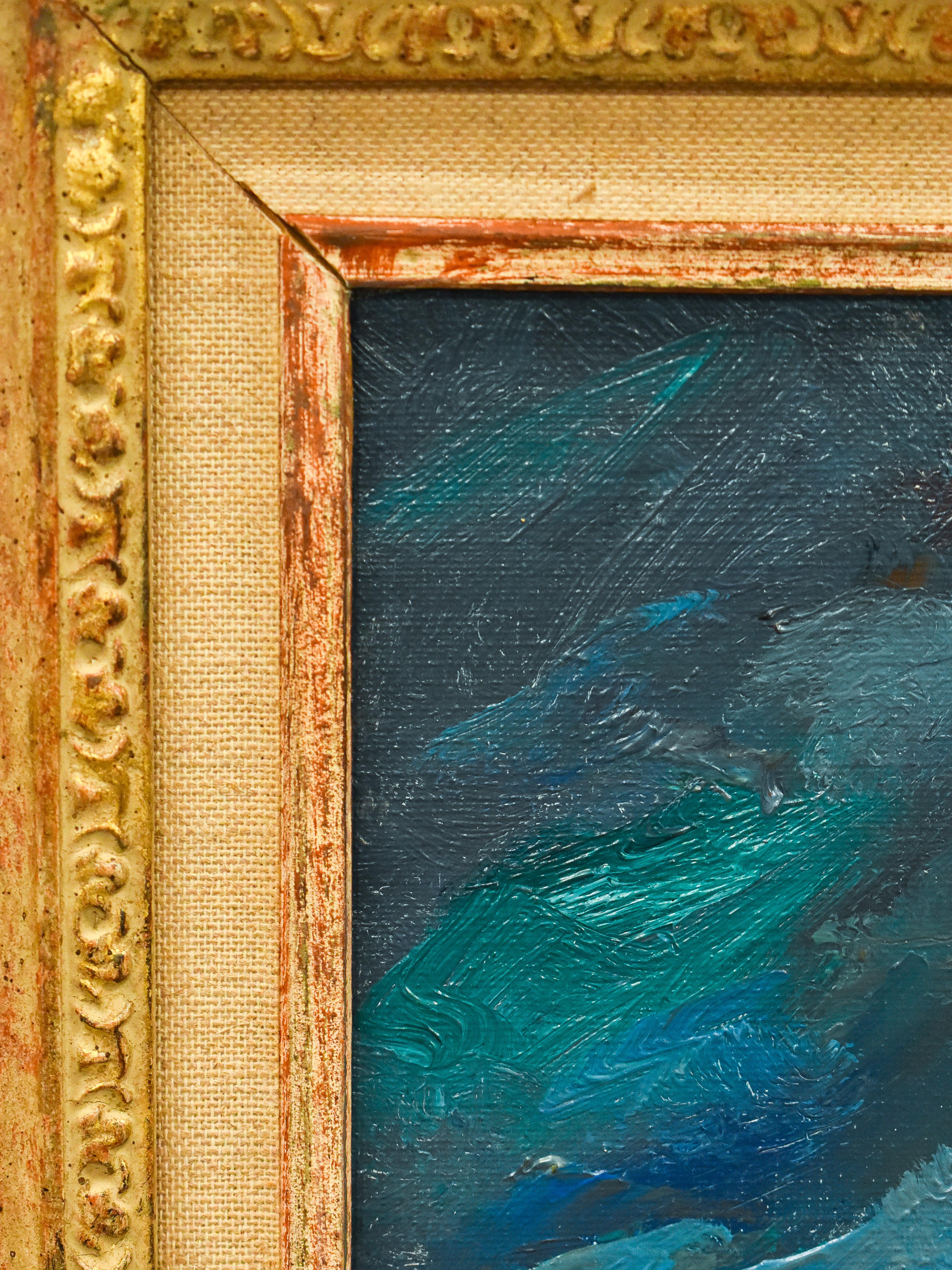 View of the mountain range - Antoon Kruijssen - Oil paint For Sale 5