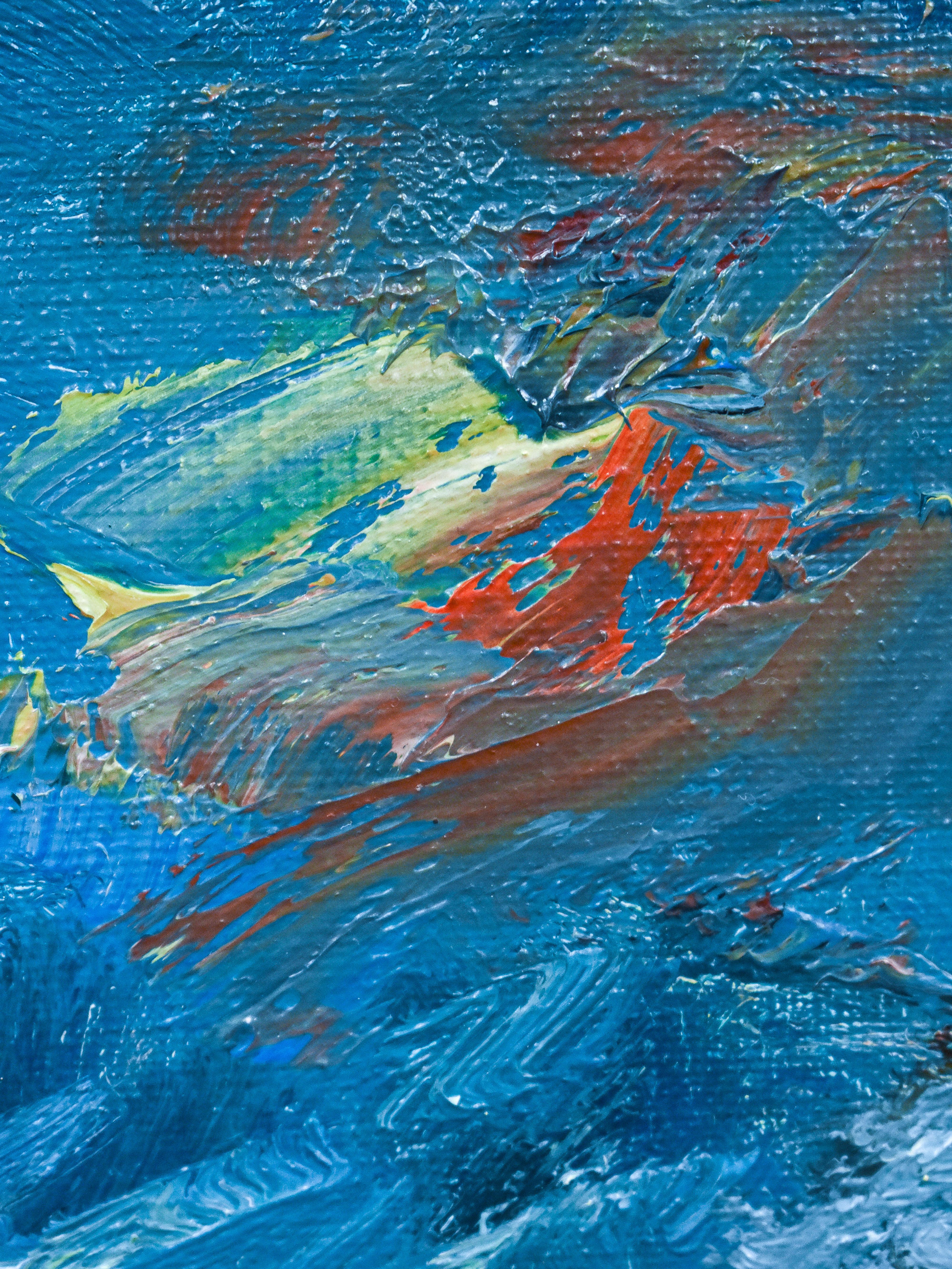 View of the mountain range - Antoon Kruijssen - Oil paint For Sale 6