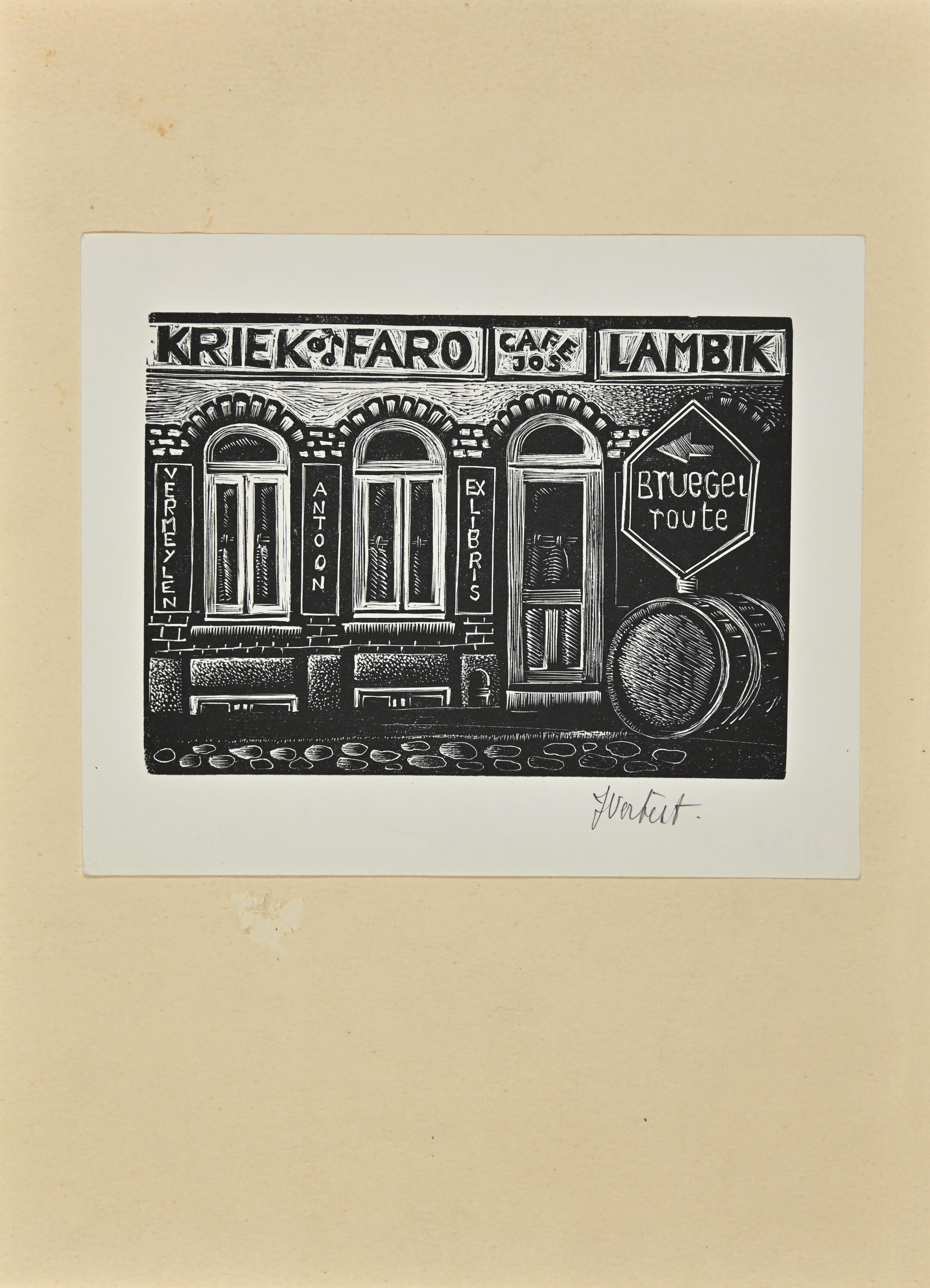 Ex Libris   - Antoon Vermeylen  is a Modern Artwork realized in second half 20th Century,  by Antoon Vermeylen .

Ex Libris. B/W woodcut on paper. Hand Signed on the right corner.

The work is glued on ivory cardboard.

Total dimensions: 20x 15