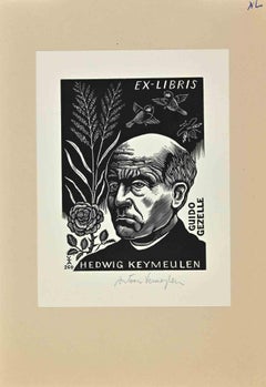 Ex-Libris Hedwig Keymeulen - Woodcut by Antoon Vermeylen - 2001