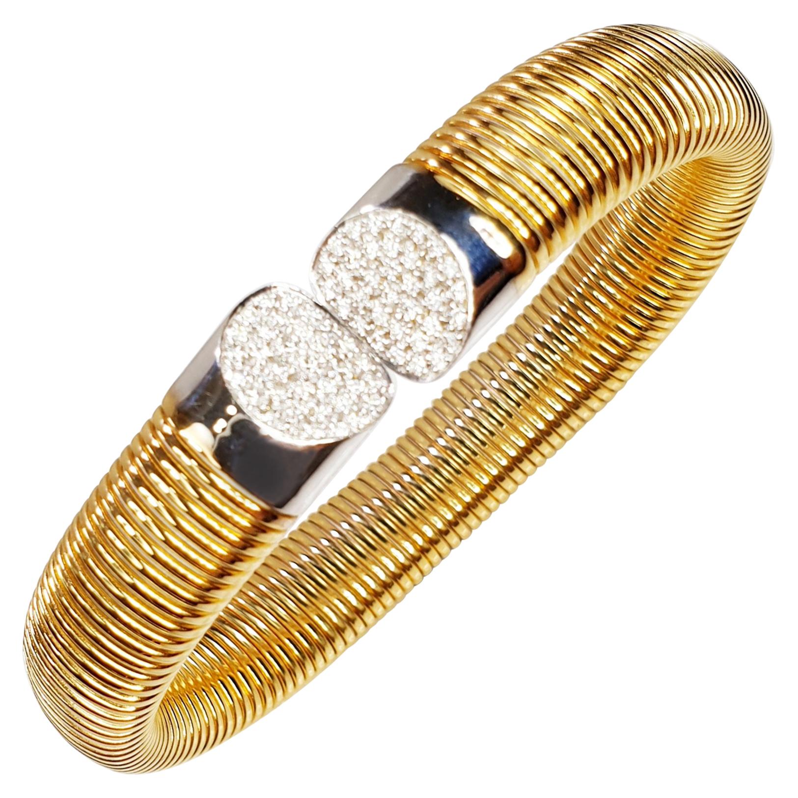 Antora Tubogas 18 Karat Roségold und Diamanten Diamant-Armband