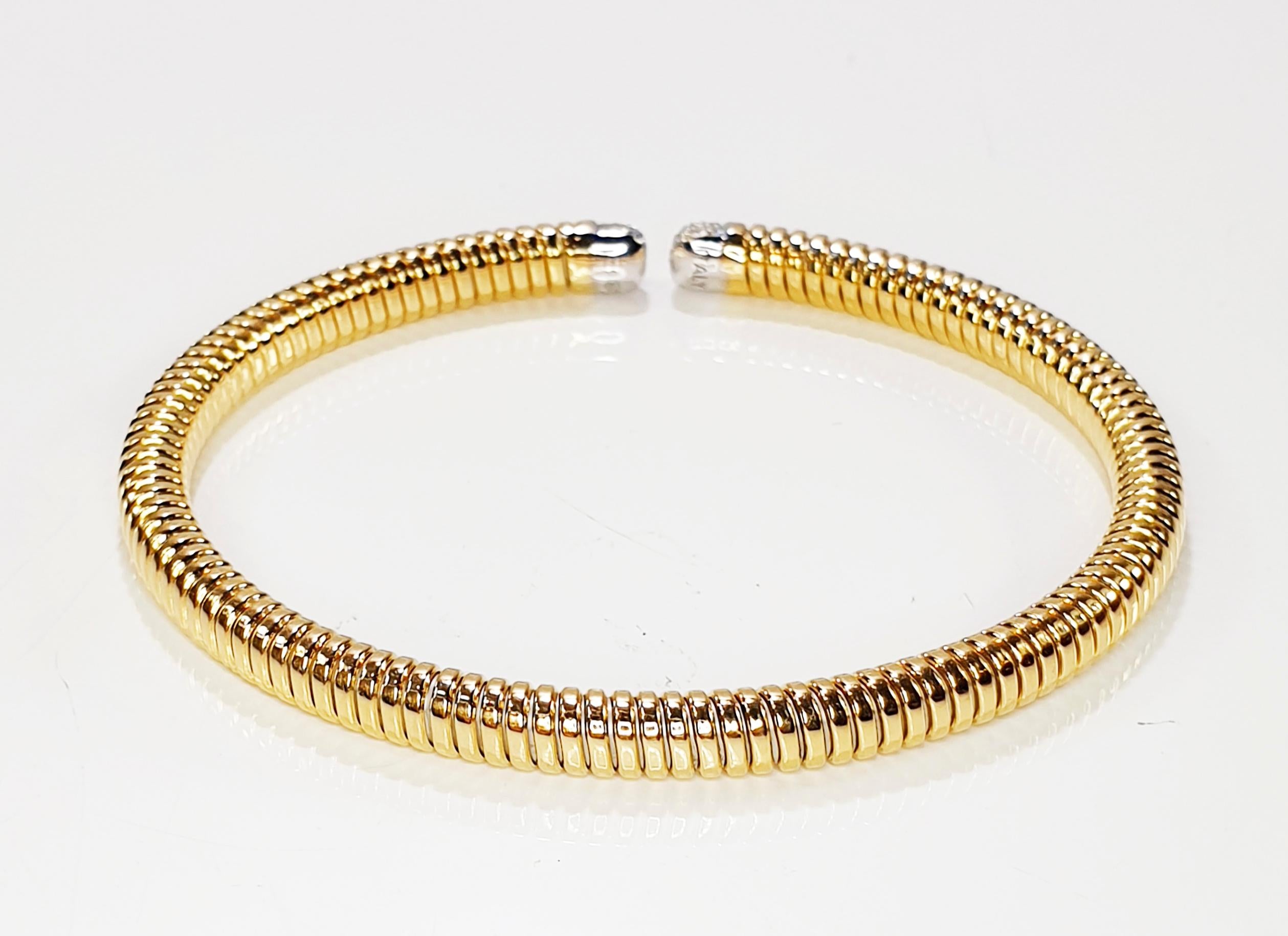 Contemporain Antora Tubogas Bracelet en or rose 18 carats et diamants  en vente