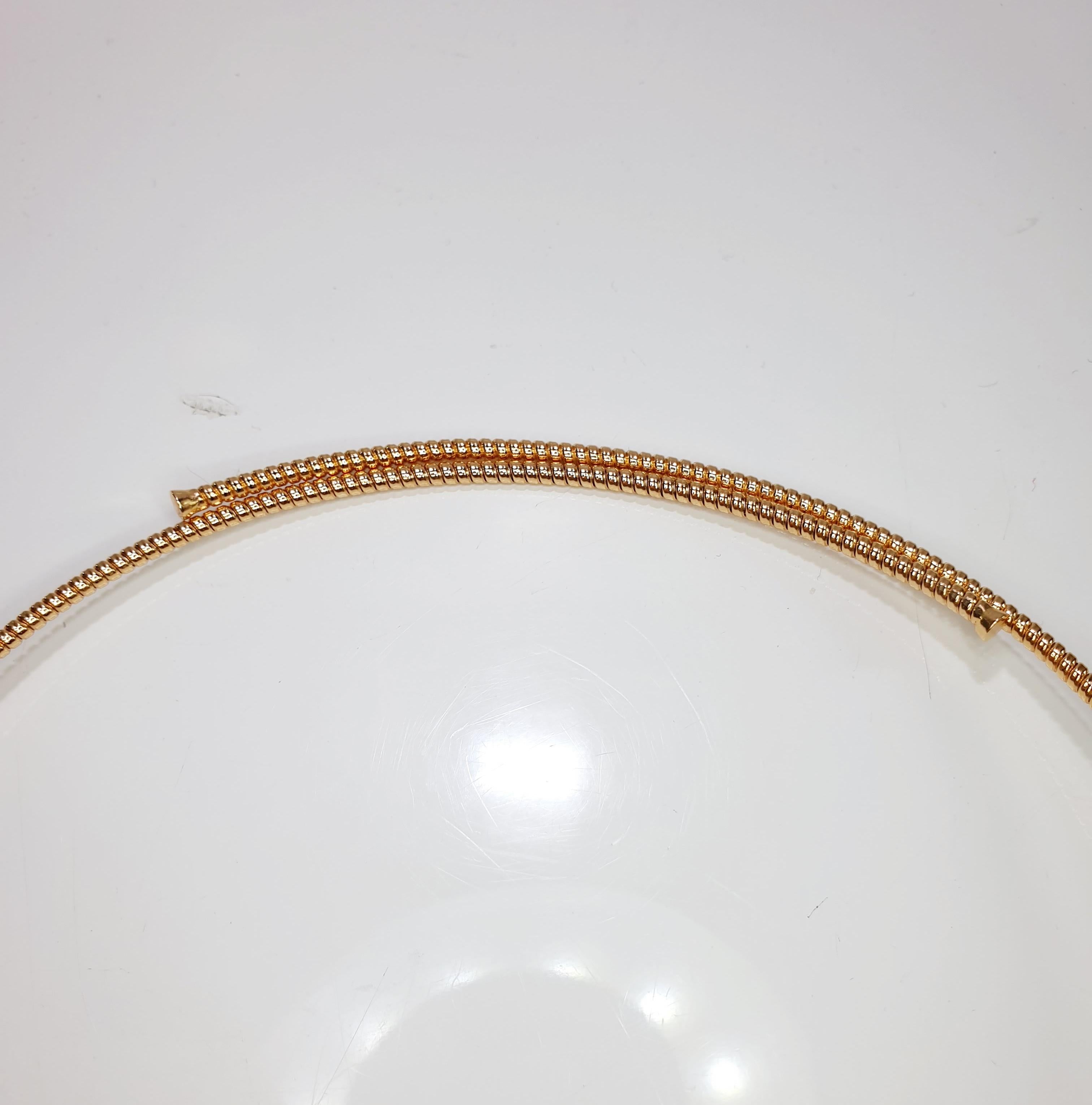 Antora Tubogas Halskette aus 18 Karat Roségold und Diamanten mit Diamanten (Zeitgenössisch) im Angebot