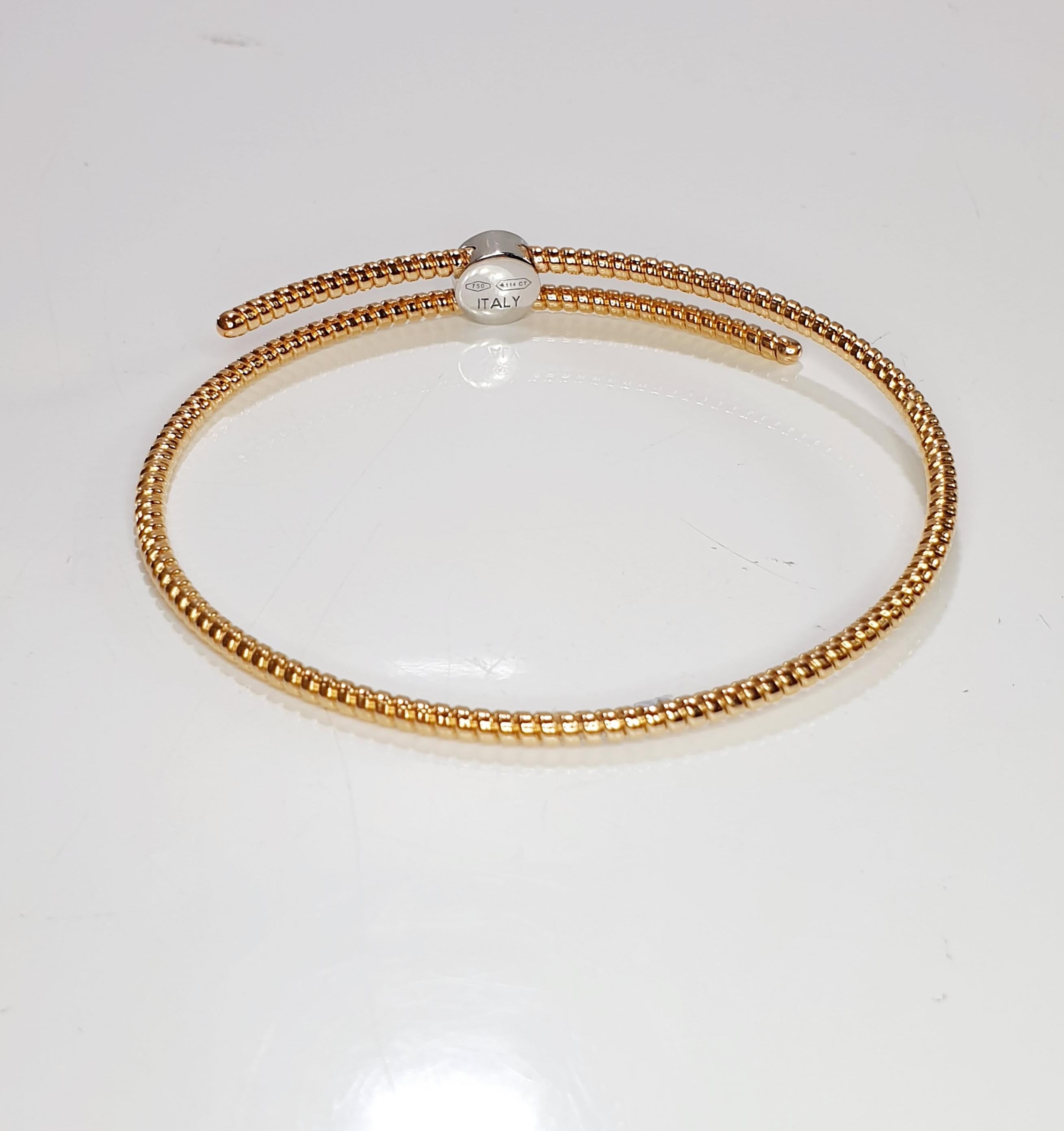 Antora Tubogas Halskette aus 18 Karat Roségold und Diamanten mit Diamanten Damen im Angebot