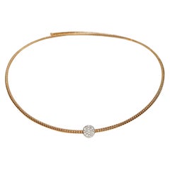 Antora Tubogas 18 Karat Rose Gold and Diamonds Diamond Necklace
