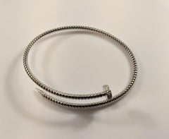 Antora Tubogas 18 Karat White Gold and Diamonds Diamond Bangle Bracelet