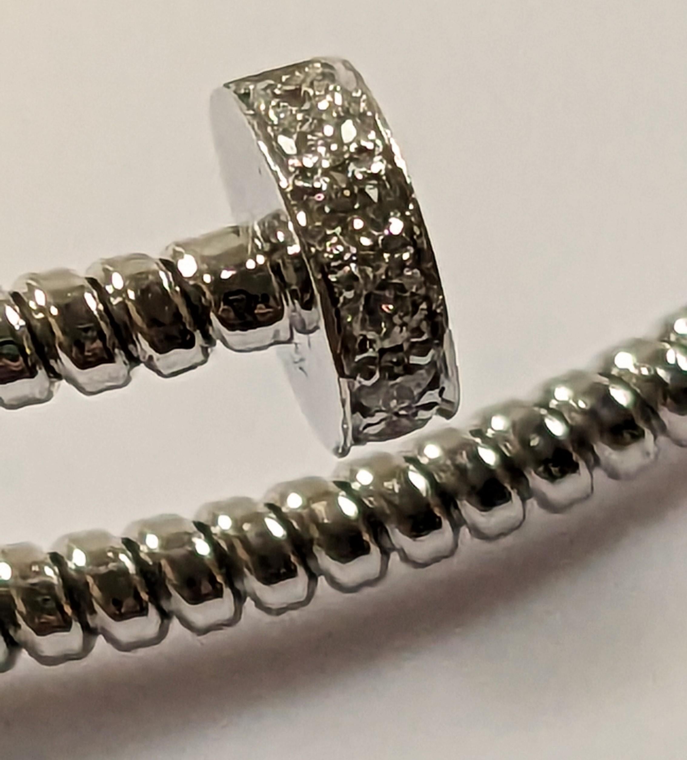 Antora Tubogas Armreif aus 18 Karat Weißgold und Diamanten mit Diamanten für Damen oder Herren