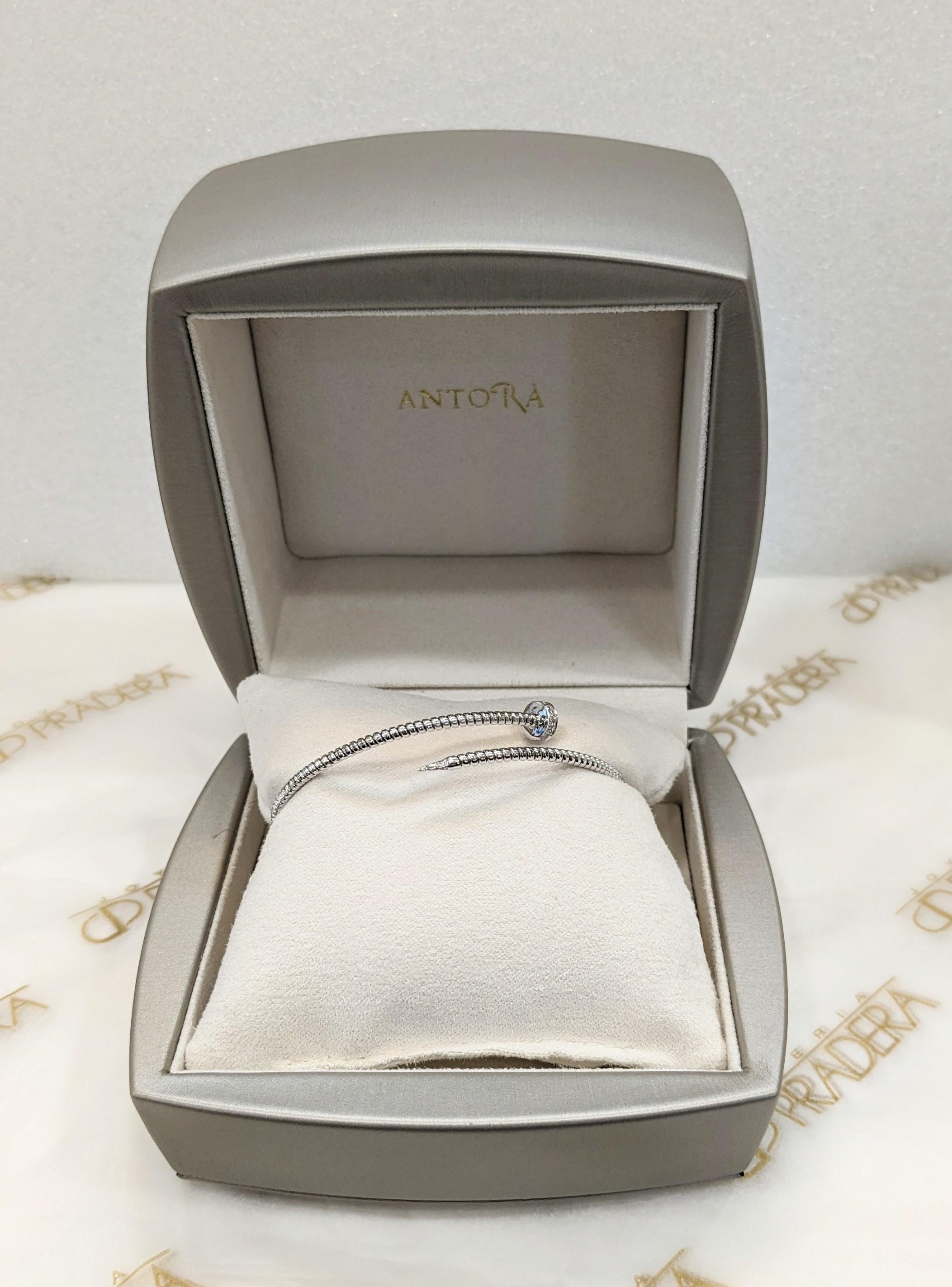 Antora Tubogas Armreif aus 18 Karat Weißgold und Diamanten mit Diamanten im Angebot 2