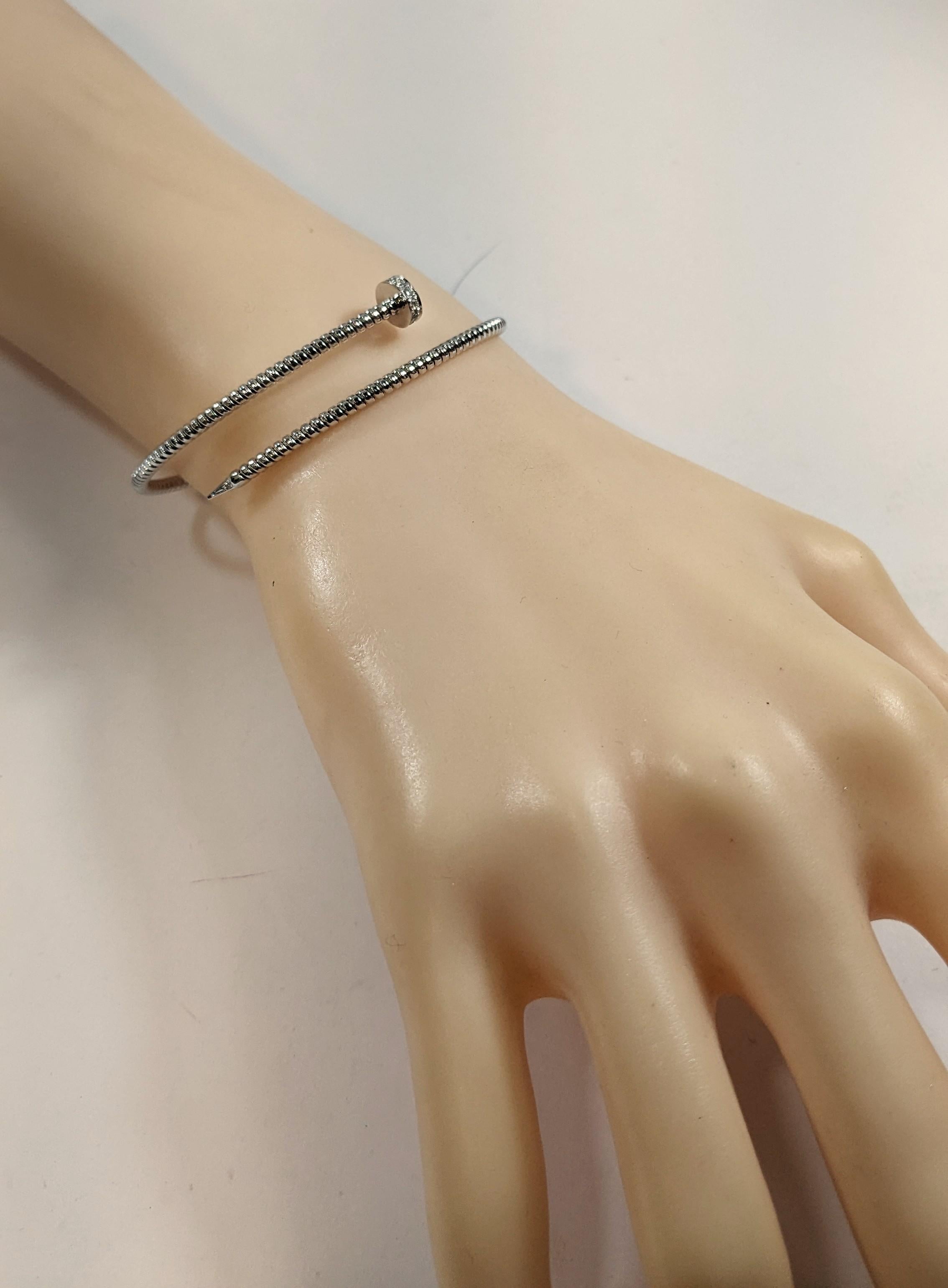 Antora Tubogas Bracelet jonc en or jaune 18 carats et diamants avec diamants en vente 1