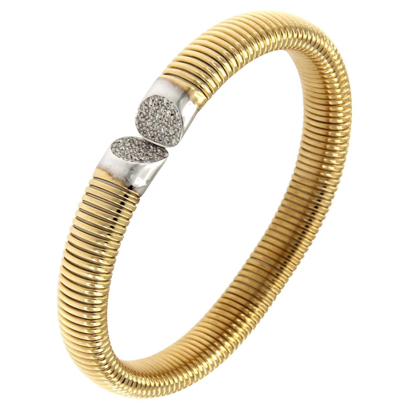 Antora Tubogas 18k Rose Gold Diamond Cuff Bracelet en venta 7