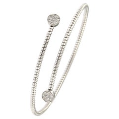 Antora Tubogas 18k Rose Gold Diamond Cuff Bracelet