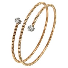 Antora Tubogas 18k Rose Gold Diamond Cuff Bracelet