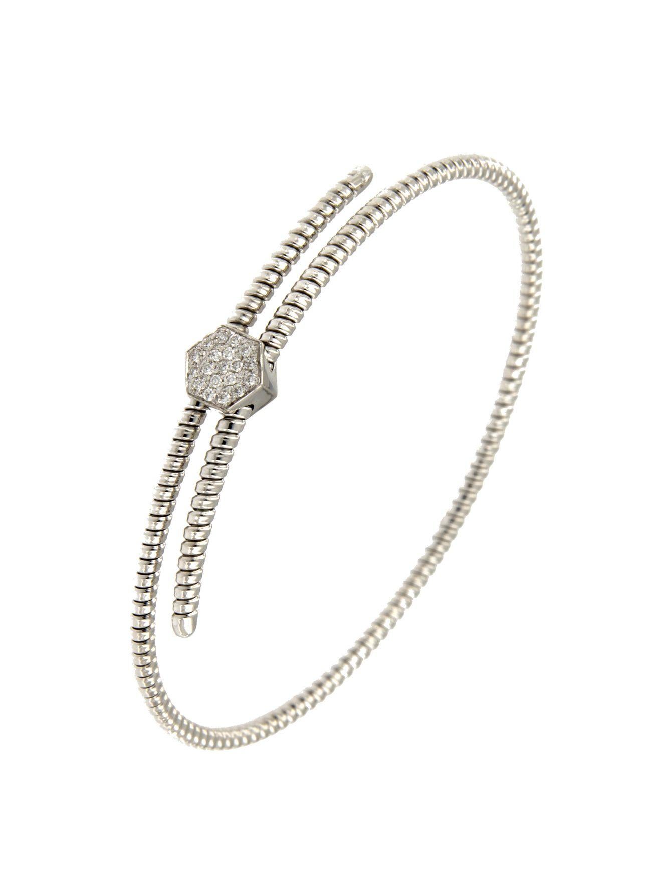 Antora Tubogas Brazalete de diamantes de oro rosa de 18k Juste Un Clou en venta 14