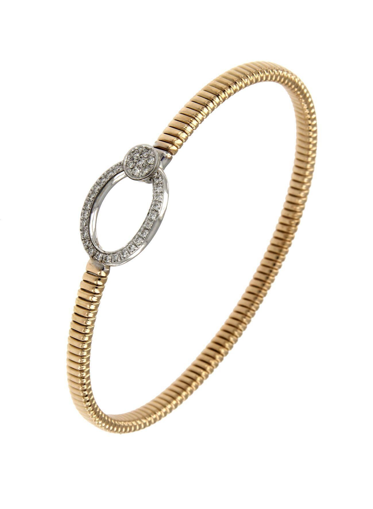Antora Tubogas Bracciale con diamanti in oro rosa 18 carati Juste Un Clou in vendita 14