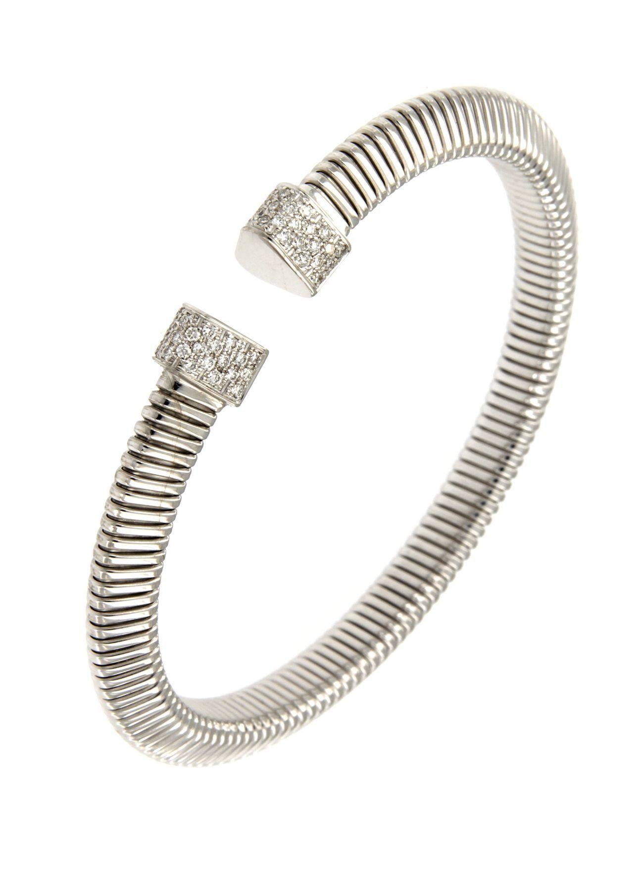 Contemporaneo Antora Tubogas Bracciale con diamanti in oro rosa 18 carati Juste Un Clou in vendita