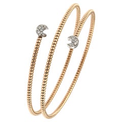 Antora Tubogas Bracciale con diamanti in oro rosa 18 carati Juste Un Clou