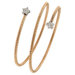 Antora Tubogas Bracciale con diamanti in oro rosa 18 carati Juste Un Clou