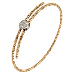 Antora Tubogas Bracelet manchette en or rose 18k Juste Un Clou avec diamants