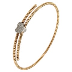 Antora Tubogas Bracelet manchette en or rose 18k Juste Un Clou avec diamants