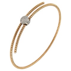 Antora Tubogas Bracelet manchette en or rose 18k Juste Un Clou avec diamants