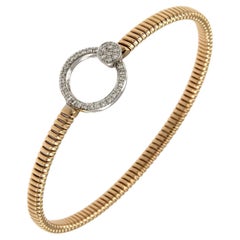 Antora Tubogas Bracciale con diamanti in oro rosa 18 carati Juste Un Clou