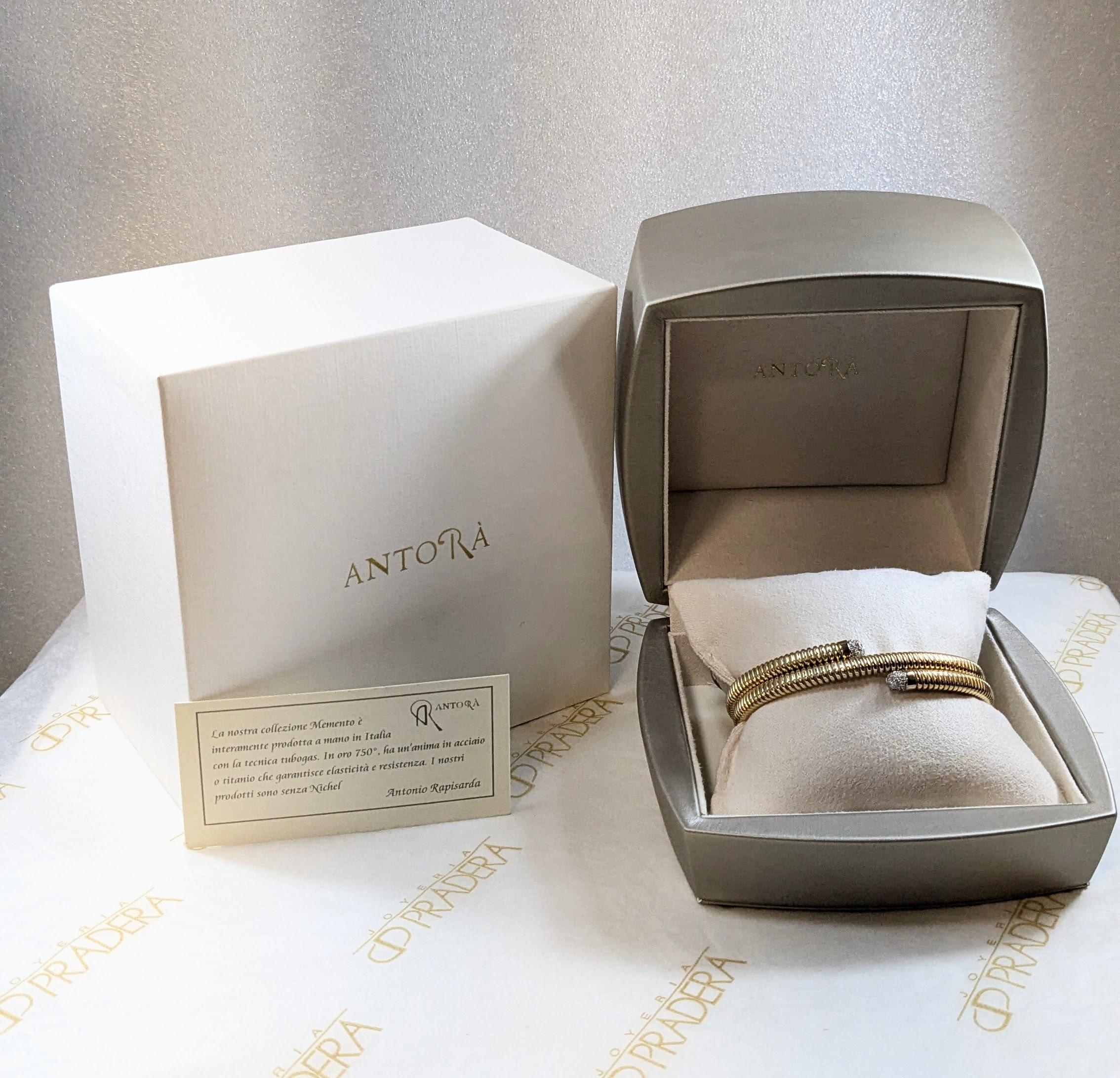 Antora Tubogas, bracelet à pinces en or rose 18 carats avec diamants Neuf - En vente à Bilbao, ES