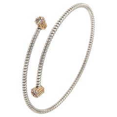 Antora Tubogas 18k Weißgold Diamant Manschettenarmband