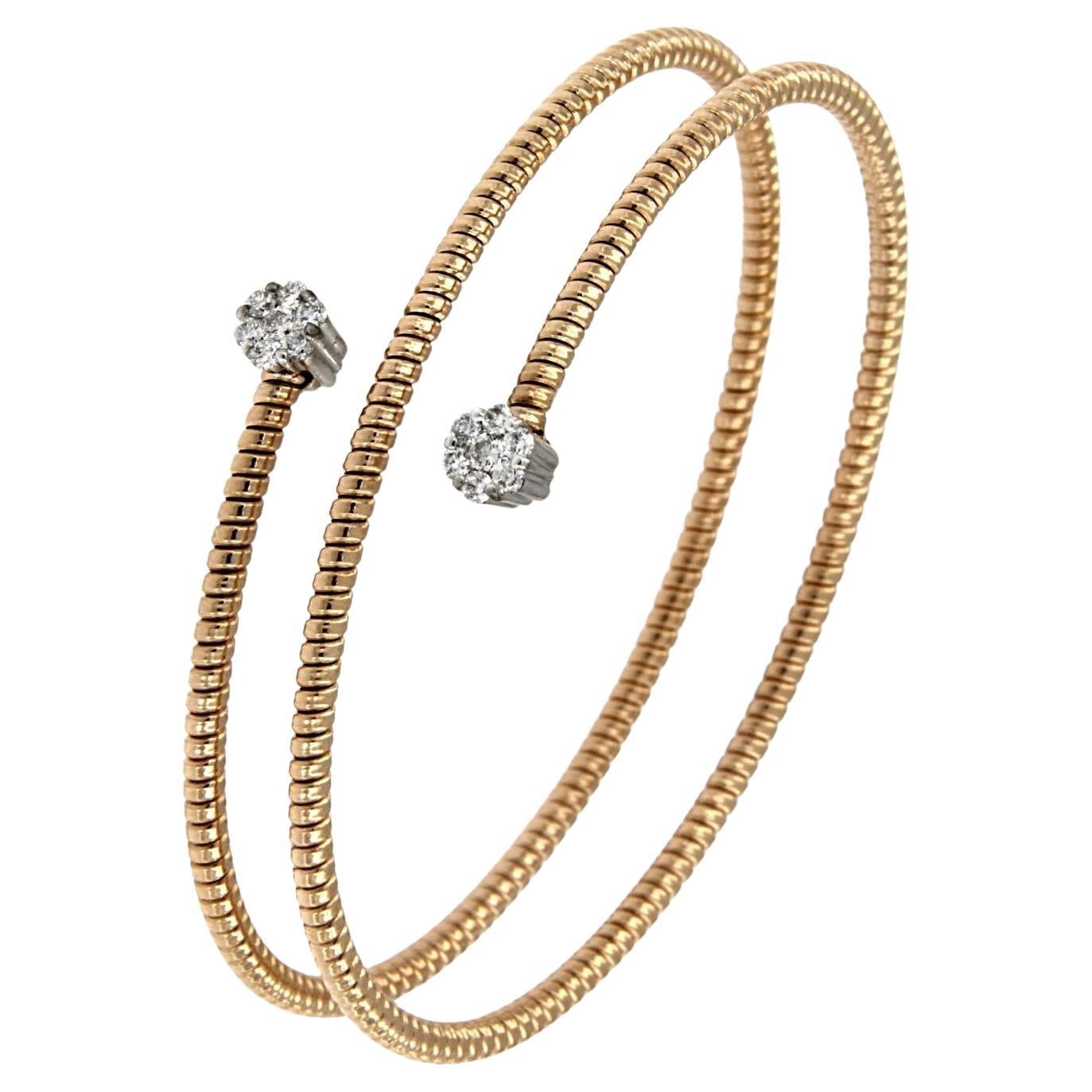 Contemporaneo Antora Tubogas Bracciale con diamanti in oro bianco 18 carati Juste Un Clou in vendita