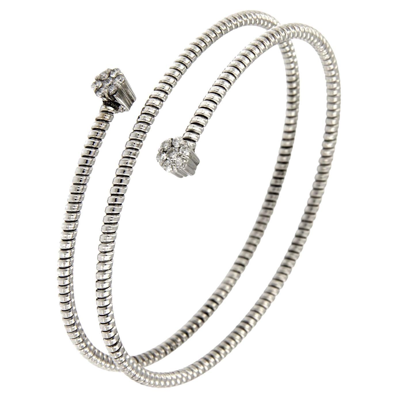 Antora Tubogas Bracciale con diamanti in oro bianco 18 carati Juste Un Clou In condizioni Nuovo in vendita a Bilbao, ES