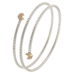 Antora Tubogas Bracciale con diamanti in oro bianco 18 carati Juste Un Clou